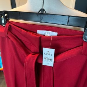 NWT Loft red tailored dress pants